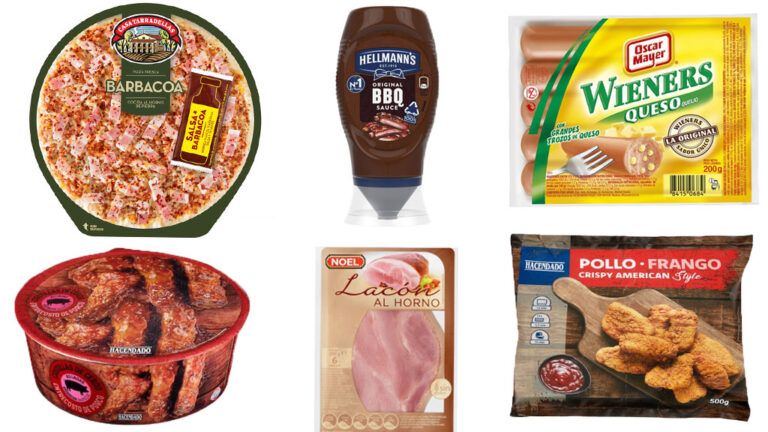 Alimentos con aroma de humo que está en el supermercado
