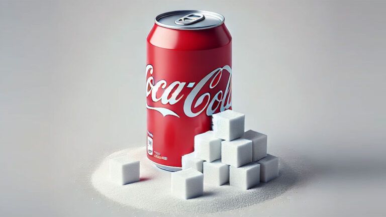 ¿Cuánto azúcar hay en una lata de Coca-cola?